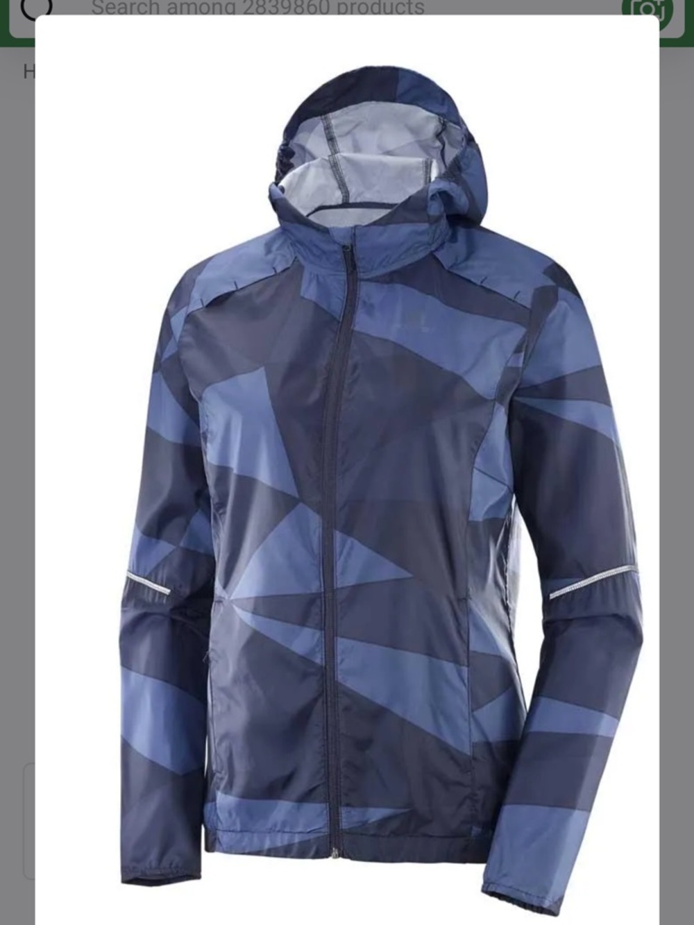 Salomon Size L Agile Wind Print Hoodie Jacket